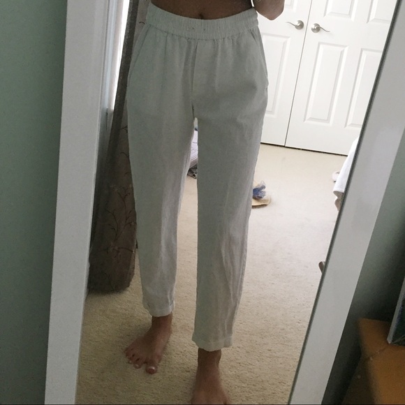 J. Crew White Linen Pants - Picture 3 of 3